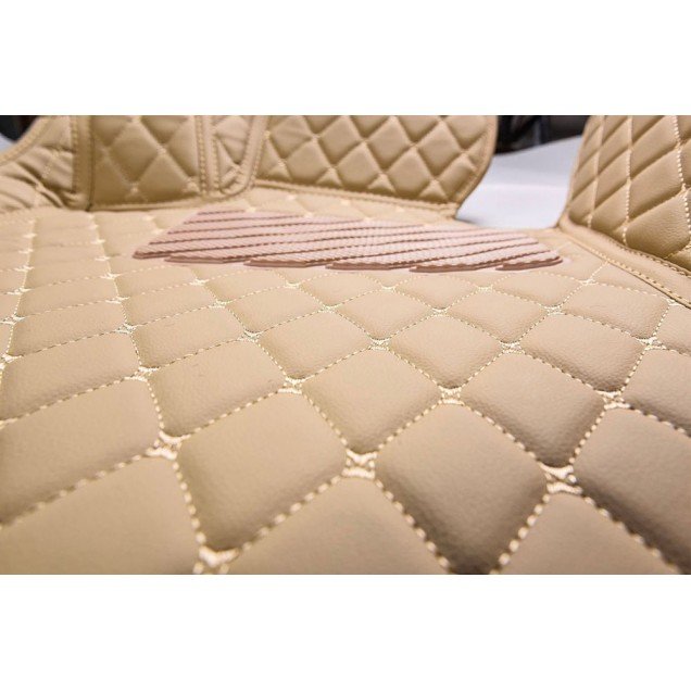 Shop Beige Luxury Leather Diamond Car Floor Mats UK Shop Beige Luxury Leather Diamond Car Floor Mats UK