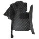 Shop Black and Beige Stitching Luxury Leather Diamond Car Floor Mats UK Shop Black and Beige Stitching Luxury Leather Diamond Car Floor Mats UK