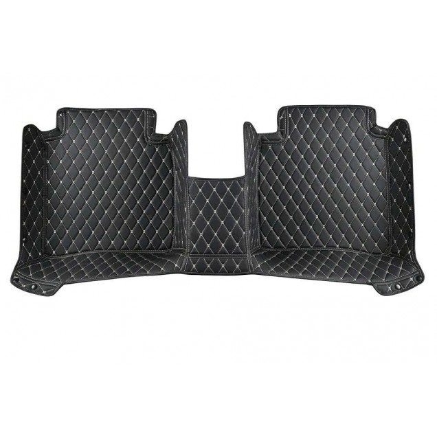 Shop Black and Beige Stitching Luxury Leather Diamond Car Floor Mats UK Shop Black and Beige Stitching Luxury Leather Diamond Car Floor Mats UK