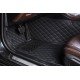 Shop Black and Black Stitching Luxury Leather Diamond Car Mats UK Shop Black and Black Stitching Luxury Leather Diamond Car Mats UK