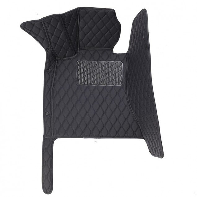 Shop Black and Black Stitching Luxury Leather Diamond Car Mats UK Shop Black and Black Stitching Luxury Leather Diamond Car Mats UK