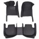 Shop Black and Black Stitching Luxury Leather Diamond Car Mats UK Shop Black and Black Stitching Luxury Leather Diamond Car Mats UK