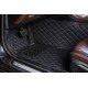 Shop Black and Black Stitching Luxury Leather Diamond Car Floor Mats UK Shop Black and Black Stitching Luxury Leather Diamond Car Floor Mats UK