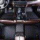 Shop Black and Blue Stitching Luxury Leather Diamond Car Floor Mats UK Shop Black and Blue Stitching Luxury Leather Diamond Car Floor Mats UK