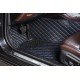 Shop Black and Blue Stitching Luxury Leather Diamond Car Floor Mats UK Shop Black and Blue Stitching Luxury Leather Diamond Car Floor Mats UK
