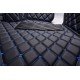 Shop Black and Blue Stitching Luxury Leather Diamond Car Floor Mats UK Shop Black and Blue Stitching Luxury Leather Diamond Car Floor Mats UK