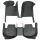 Shop Black and Green Stitching Luxury Leather Diamond Car Floor Mats UK Shop Black and Green Stitching Luxury Leather Diamond Car Floor Mats UK