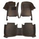 Shop Black and Orange Stitching Luxury Leather Diamond Car Floor Mats UK Shop Black and Orange Stitching Luxury Leather Diamond Car Floor Mats UK