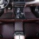 Shop Black and Red Stitching Luxury Leather Diamond Car Floor Mats UK Shop Black and Red Stitching Luxury Leather Diamond Car Floor Mats UK