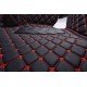 Shop Black and Red Stitching Luxury Leather Diamond Car Floor Mats UK Shop Black and Red Stitching Luxury Leather Diamond Car Floor Mats UK