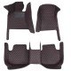 Shop Black and Red Stitching Luxury Leather Diamond Car Floor Mats UK Shop Black and Red Stitching Luxury Leather Diamond Car Floor Mats UK