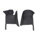 Shop Black and White Stitching Luxury Leather Diamond Car Floor Mats UK Shop Black and White Stitching Luxury Leather Diamond Car Floor Mats UK