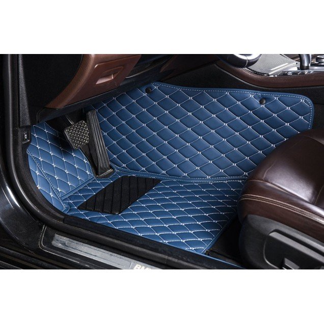 Shop Blue Luxury Leather Diamond Car Floor Mats UK Shop Blue Luxury Leather Diamond Car Floor Mats UK