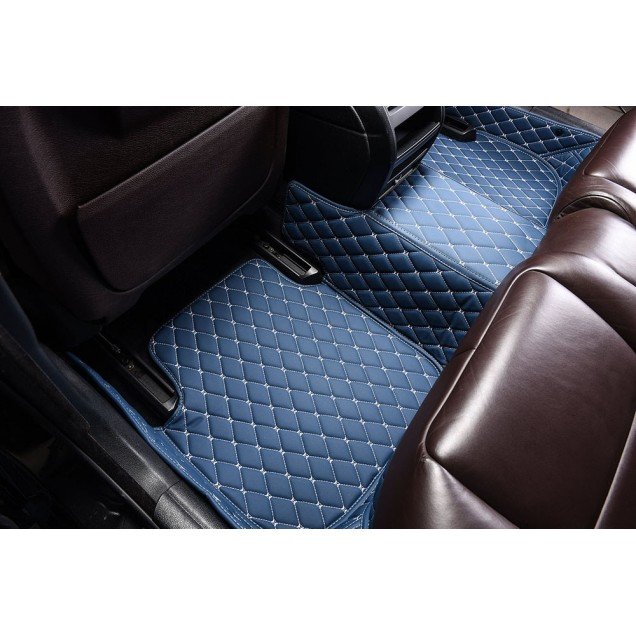 Shop Blue Luxury Leather Diamond Car Floor Mats UK Shop Blue Luxury Leather Diamond Car Floor Mats UK