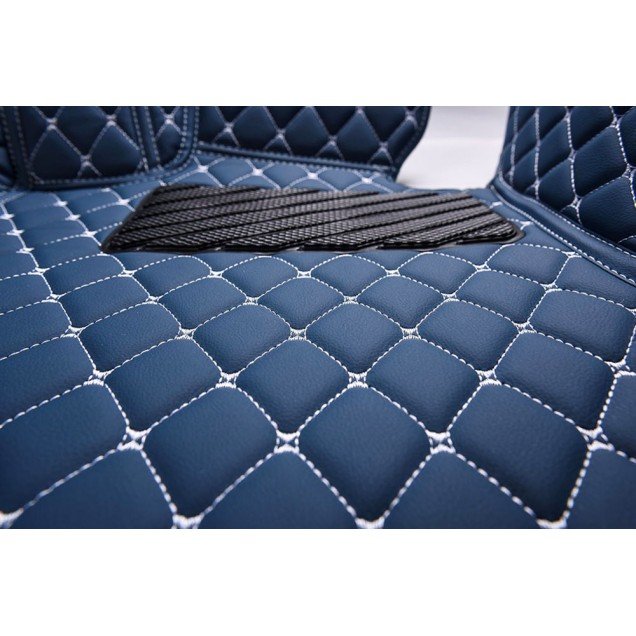 Shop Blue Luxury Leather Diamond Car Floor Mats UK Shop Blue Luxury Leather Diamond Car Floor Mats UK