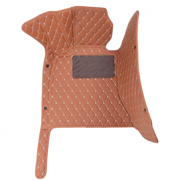Shop Brown Luxury Leather Diamond Car Floor Mats UK Shop Brown Luxury Leather Diamond Car Floor Mats UK