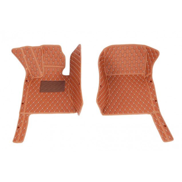 Shop Brown Luxury Leather Diamond Car Floor Mats UK Shop Brown Luxury Leather Diamond Car Floor Mats UK
