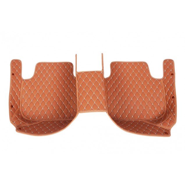 Shop Brown Luxury Leather Diamond Car Floor Mats UK Shop Brown Luxury Leather Diamond Car Floor Mats UK