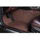Shop Dark Brown Luxury Leather Diamond Car Floor Mats UK Shop Dark Brown Luxury Leather Diamond Car Floor Mats UK