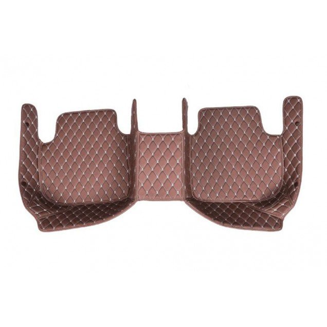 Shop Dark Brown Luxury Leather Diamond Car Floor Mats UK Shop Dark Brown Luxury Leather Diamond Car Floor Mats UK