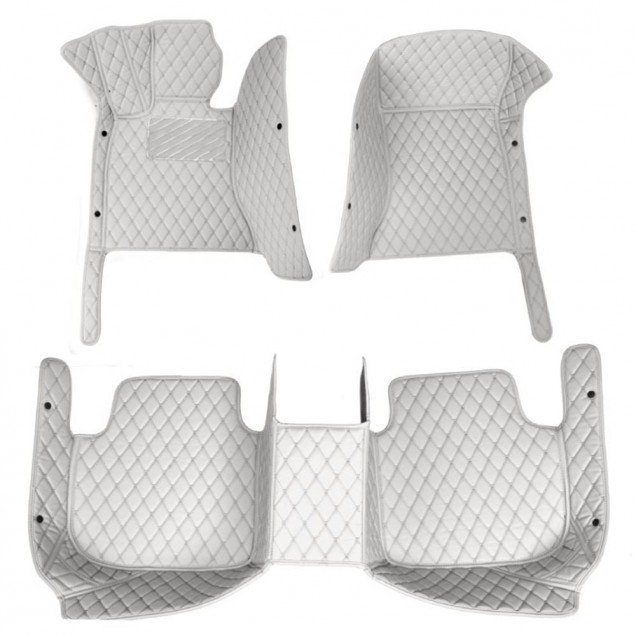 Shop Grey Luxury Leather Diamond Car Floor Mats UK Shop Grey Luxury Leather Diamond Car Floor Mats UK