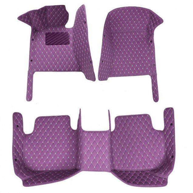 Shop Purple Luxury Leather Diamond Car Floor Mats UK Shop Purple Luxury Leather Diamond Car Floor Mats UK