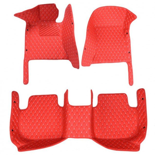 Shop Red Luxury Leather Diamond Car Mats UK Shop Red Luxury Leather Diamond Car Mats UK