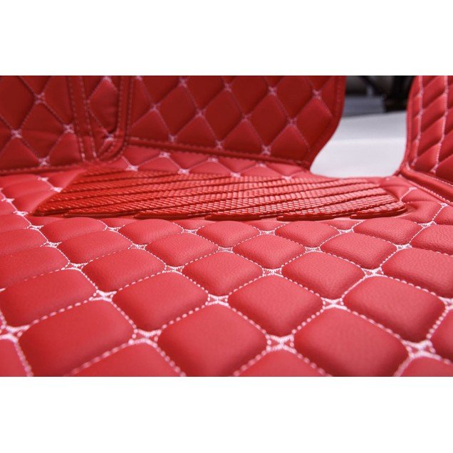 Shop Red Luxury Leather Diamond Car Floor Mats UK Shop Red Luxury Leather Diamond Car Floor Mats UK