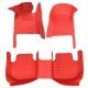 Shop Red Luxury Leather Diamond Car Floor Mats UK Shop Red Luxury Leather Diamond Car Floor Mats UK