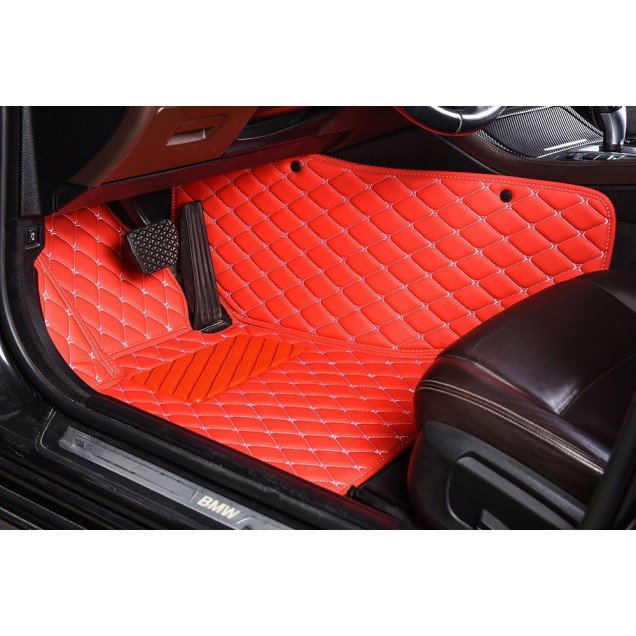 Shop Red Luxury Leather Diamond Car Mats UK Shop Red Luxury Leather Diamond Car Mats UK