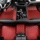 Shop Wine Red Luxury Leather Diamond Car Floor Mats UK Shop Wine Red Luxury Leather Diamond Car Floor Mats UK