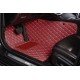 Shop Wine Red Luxury Leather Diamond Car Floor Mats UK Shop Wine Red Luxury Leather Diamond Car Floor Mats UK