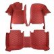 Shop Wine Red Luxury Leather Diamond Car Floor Mats UK Shop Wine Red Luxury Leather Diamond Car Floor Mats UK