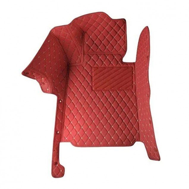 Shop Wine Red Luxury Leather Diamond Car Floor Mats UK Shop Wine Red Luxury Leather Diamond Car Floor Mats UK