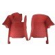Shop Wine Red Luxury Leather Diamond Car Floor Mats UK Shop Wine Red Luxury Leather Diamond Car Floor Mats UK