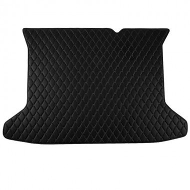 Shop Black and Black Stitching Luxury Leather Diamond Trunk Base Mats UK