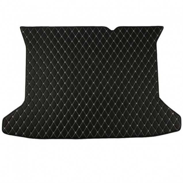 Shop Black and White Stitching Luxury Leather Diamond Trunk Base Mats UK Shop Black and White Stitching Luxury Leather Diamond Trunk Base Mats UK