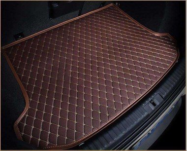 Shop Dark Brown Luxury Leather Diamond Trunk Base Mats UK