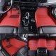 Shop Maroon Luxury Leather Stripe Car Mats UK Shop Maroon Luxury Leather Stripe Car Mats UK