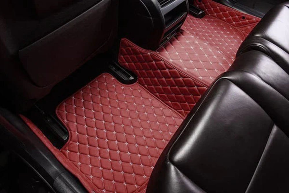 Shop Wine Red Custom Diamond Car Mats UK