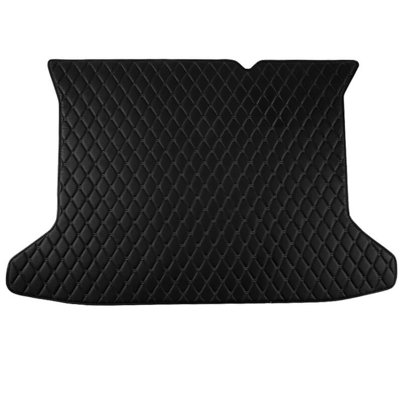 Shop Black and Black Stitching Luxury Leather Diamond Trunk Base Mats UK