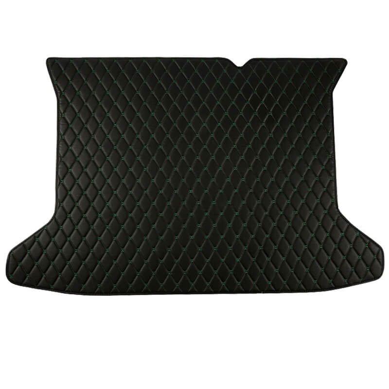 Shop Black and Green Stitching Luxury Leather Diamond Trunk Base Mats UK
