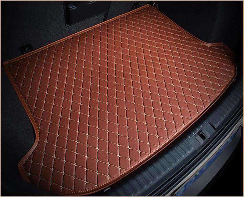 Shop Brown Luxury Leather Diamond Trunk Base Mats UK