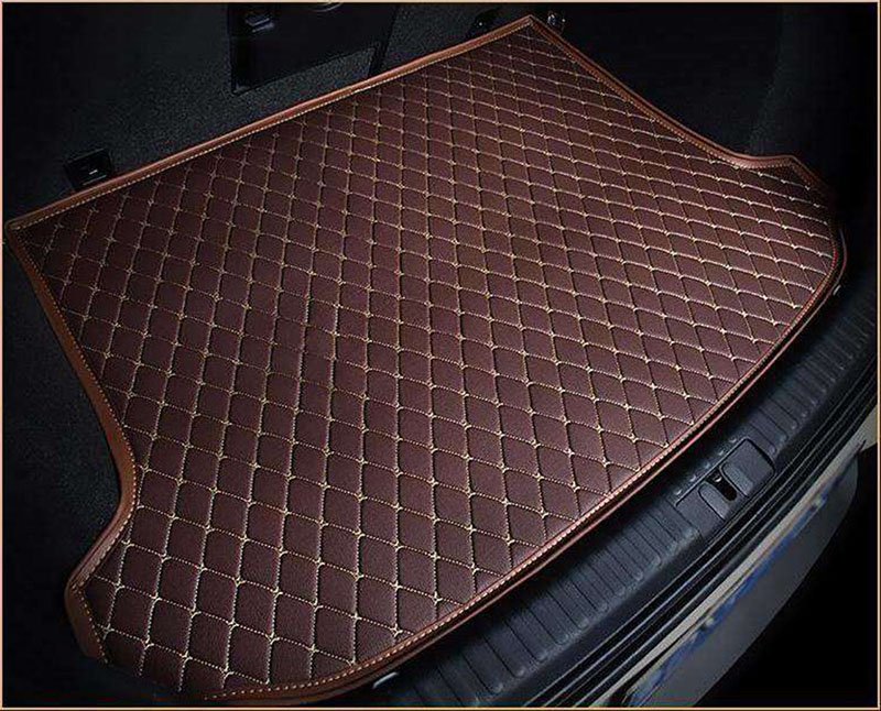 Shop Dark Brown Luxury Leather Diamond Trunk Base Mats UK